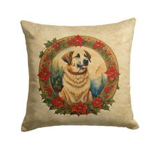Load image into Gallery viewer, Anatolian Shepherd Dog Christmas Flowers Throw Pillow - 14x14 Decorative Pillow – Art for Your Home &amp; Patio