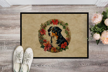 Load image into Gallery viewer, Appenzeller Sennenhund Christmas Flowers Doormat-24x36 Indoor / Outdoor Rug | Made in USA