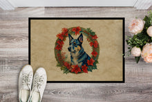 Load image into Gallery viewer, Australian Cattle Dog Christmas Flowers Doormat-24x36 Indoor / Outdoor Rug | Made in USA