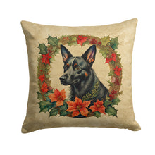 Load image into Gallery viewer, Australian Kelpie Christmas Flowers Throw Pillow