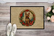 Load image into Gallery viewer, Australian Terrier Christmas Flowers Doormat