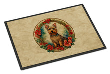 Load image into Gallery viewer, Australian Terrier Christmas Flowers Doormat