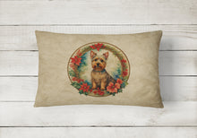 Load image into Gallery viewer, Australian Terrier Christmas Flowers Throw Pillow