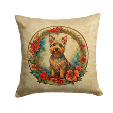 Load image into Gallery viewer, Australian Terrier Christmas Flowers Throw Pillow - 14x14 Decorative Pillow – Art for Your Home &amp; Patio