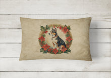 Load image into Gallery viewer, Basenji Christmas Flowers Throw Pillow