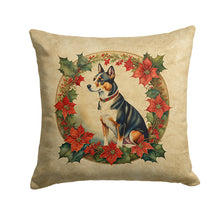 Load image into Gallery viewer, Basenji Christmas Flowers Throw Pillow - 14x14 Decorative Pillow – Art for Your Home &amp; Patio