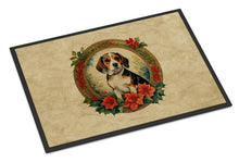 Load image into Gallery viewer, Beagle Christmas Flowers Doormat-24x36 Indoor / Outdoor Rug | Made in USA