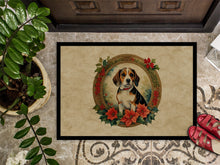 Load image into Gallery viewer, Beagle Christmas Flowers Doormat
