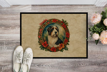 Load image into Gallery viewer, Bearded Collie Christmas Flowers Doormat-24x36 Indoor / Outdoor Rug | Made in USA
