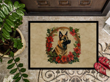 Load image into Gallery viewer, Belgian Malinois Christmas Flowers Doormat-24x36 Indoor / Outdoor Rug | Made in USA