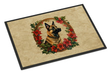 Load image into Gallery viewer, Belgian Malinois Christmas Flowers Doormat-24x36 Indoor / Outdoor Rug | Made in USA