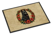 Load image into Gallery viewer, Belgian Sheepdog Christmas Flowers Doormat-24x36 Indoor / Outdoor Rug | Made in USA