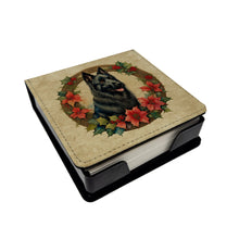 Load image into Gallery viewer, Belgian Sheepdog Christmas Flowers PU Leather Note Paper Holder