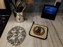 Load image into Gallery viewer, Belgian Sheepdog Christmas Flowers Pot Holders - Set of 2 Decorative Kitchen Helpers | Made in the USA