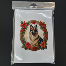 Load image into Gallery viewer, Belgian Tervuren Christmas Flowers Greeting Cards - Blank Note Cards – 8-Pack of Artist-Designed Cards with Envelopes