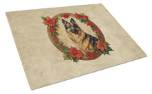 Load image into Gallery viewer, Belgian Tervuren Christmas Flowers Glass Cutting Boards – Durable, Decorative Kitchen Art