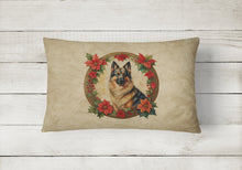 Load image into Gallery viewer, Belgian Tervuren Christmas Flowers Throw Pillow