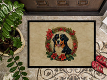 Load image into Gallery viewer, Bernese Mountain Dog Christmas Flowers Doormat-24x36 Indoor / Outdoor Rug | Made in USA