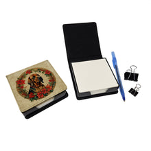 Load image into Gallery viewer, Bloodhound Christmas Flowers PU Leather Note Paper Holder