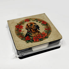 Load image into Gallery viewer, Bloodhound Christmas Flowers PU Leather Note Paper Holder
