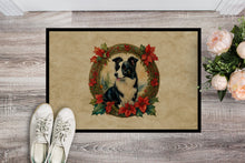 Load image into Gallery viewer, Border Collie Christmas Flowers Doormat-24x36 Indoor / Outdoor Rug | Made in USA