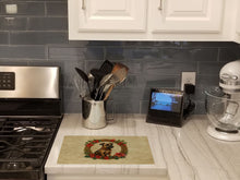 Load image into Gallery viewer, Border Terrier Christmas Flowers Glass Cutting Boards – Durable, Decorative Kitchen Art