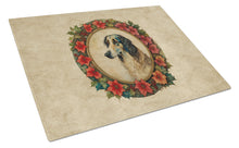 Load image into Gallery viewer, Borzoi Christmas Flowers Glass Cutting Boards – Durable, Decorative Kitchen Art