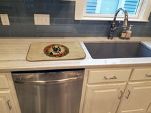 Load image into Gallery viewer, Boston Terrier Christmas Flowers Dish Drying Mat
