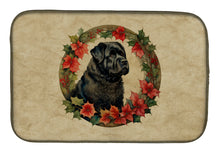 Load image into Gallery viewer, Bouvier des Flandres Christmas Flowers Dish Drying Mat