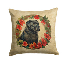 Load image into Gallery viewer, Bouvier des Flandres Christmas Flowers Throw Pillow