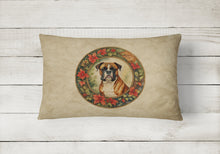 Load image into Gallery viewer, Boxer Christmas Flowers Throw Pillow