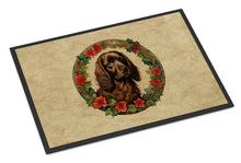 Load image into Gallery viewer, Boykin Spaniel Christmas Flowers Doormat-24x36 Indoor / Outdoor Rug | Made in USA