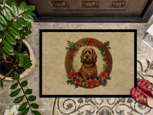 Load image into Gallery viewer, Briard Christmas Flowers Doormat