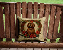 Load image into Gallery viewer, Briard Christmas Flowers Throw Pillow - 14x14 Decorative Pillow – Art for Your Home &amp; Patio