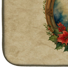 Load image into Gallery viewer, Brittany Spaniel Christmas Flowers Dish Drying Mat