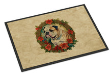 Load image into Gallery viewer, English Bulldog Christmas Flowers Doormat-24x36 Indoor / Outdoor Rug | Made in USA