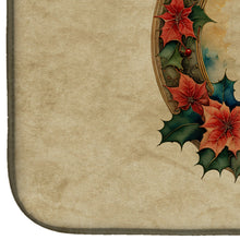 Load image into Gallery viewer, Bullmastiff Christmas Flowers Dish Drying Mat