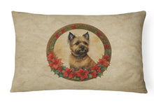 Load image into Gallery viewer, Cairn Terrier Christmas Flowers Throw Pillow