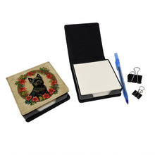 Load image into Gallery viewer, Cairn Terrier Christmas Flowers PU Leather Note Paper Holder