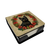 Load image into Gallery viewer, Cairn Terrier Christmas Flowers PU Leather Note Paper Holder
