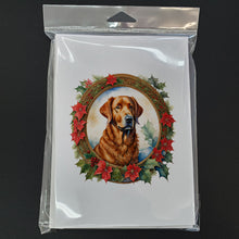 Load image into Gallery viewer, Chesapeake Bay Retriever Christmas Flowers Greeting Cards - Blank Note Cards – 8-Pack of Artist-Designed Cards with Envelopes