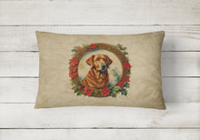 Load image into Gallery viewer, Chesapeake Bay Retriever Christmas Flowers Throw Pillow