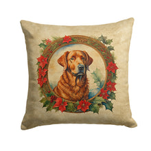 Load image into Gallery viewer, Chesapeake Bay Retriever Christmas Flowers Throw Pillow
