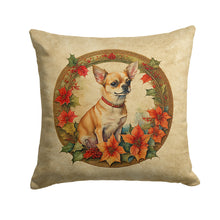 Load image into Gallery viewer, Chihuahua Christmas Flowers Throw Pillow - 14x14 Decorative Pillow – Art for Your Home &amp; Patio