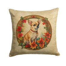 Load image into Gallery viewer, Chihuahua Christmas Flowers Throw Pillow