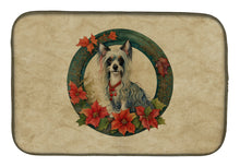 Load image into Gallery viewer, Chinese Crested Christmas Flowers Dish Drying Mat