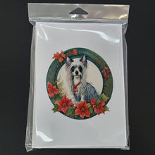 Load image into Gallery viewer, Chinese Crested Christmas Flowers Greeting Cards - Blank Note Cards – 8-Pack of Artist-Designed Cards with Envelopes