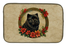 Load image into Gallery viewer, Chow Chow Christmas Flowers Dish Drying Mat