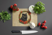 Load image into Gallery viewer, Chow Chow Christmas Flowers Glass Cutting Boards – Durable, Decorative Kitchen Art