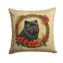 Load image into Gallery viewer, Chow Chow Christmas Flowers Throw Pillow - 14x14 Decorative Pillow – Art for Your Home &amp; Patio